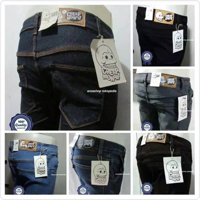 Celana jeans Pria celana panjang pria branded skyni original celana jeans pria karet
