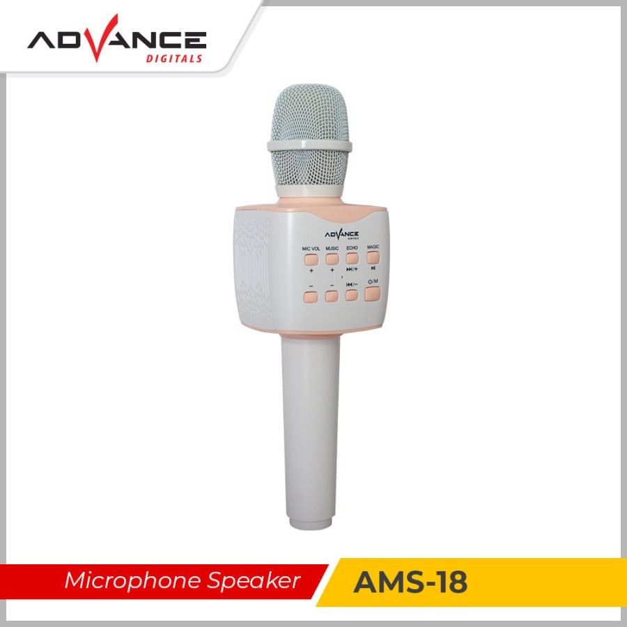 Speaker Mic/Mik Karoke Bluetooth Murah Advance AMS-18-Original-new