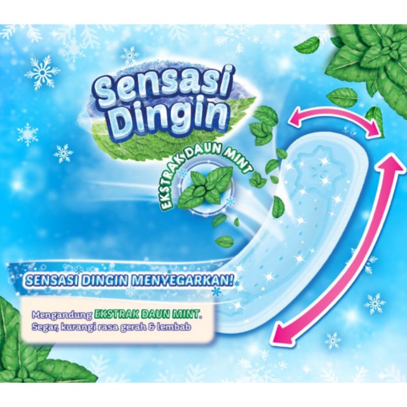 Charm Cooling Fresh Pantyliner Long &amp; Wide isi 28 pads Pembalut Wanita