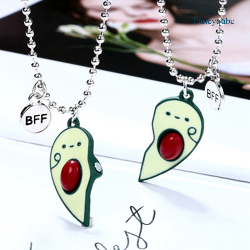 Fancyqube 2pcs Kalung Magnet Bentuk Buah Untuk Pasangan