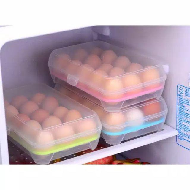 Tempat Box Telur 15 Lubang Sekat (kotak Dengan Sekat Khusus Telor)