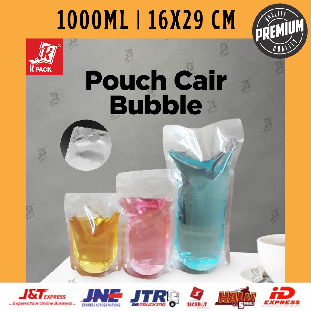 

KPACK (50PCS) Standing Pouch Plastik Kemasan Cair Cairan Minyak 1000 ml | 18x29 18 x 29 cm