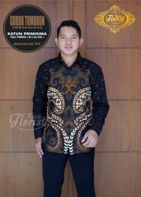 Batik Pria GURDO TUMURUN SOGAN Asli Katun Halus Sragenan Full Furing Murah