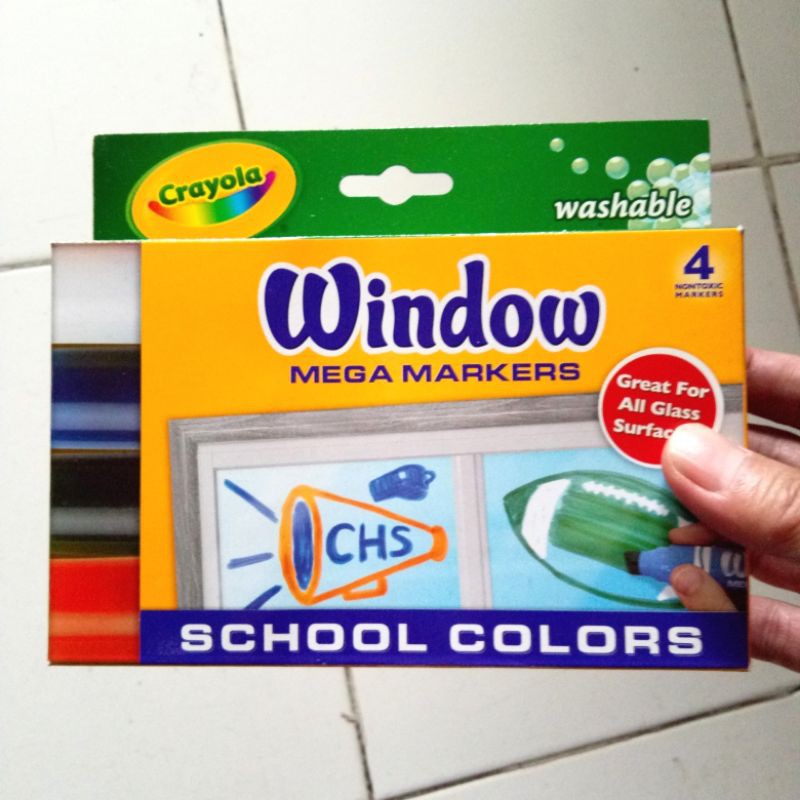 

Crayola Spidor jumbo windom markers 4 warna