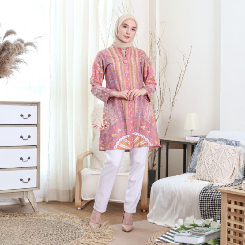 tunik batik wanita jumbo M L XL XXL XXXL XXXXL