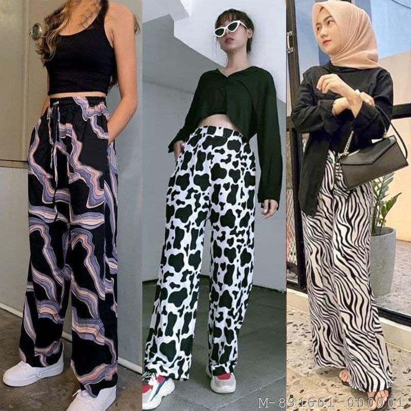 Fashion Kulot Pants Leopard Jumbo // Celana Kulot Rayon Zebra