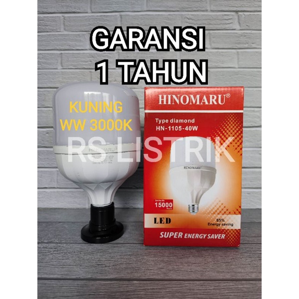 Hinomaru lampu led 40 watt type Diamond HN1105-40W CAHAYA KUNING tabung kapsul capsule T bulb 3000K