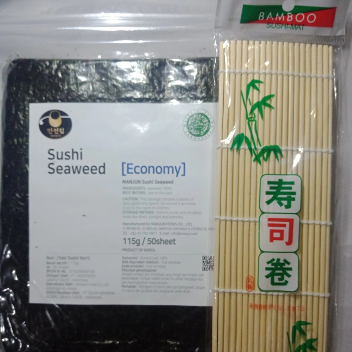 

10cscss Paket Manjun Economy Grade Isi 50 Lembar + Sushi Mat Dscscv