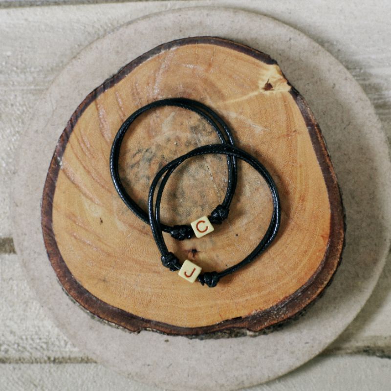 Radalexo Suara Bracelet / Gelang Huruf / Alphabet Bracelet / Couple Bracelet