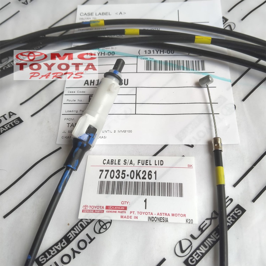 Kabel Tarikan Pembuka Tutup Tangki Bensin Fortuner 77035-0K261