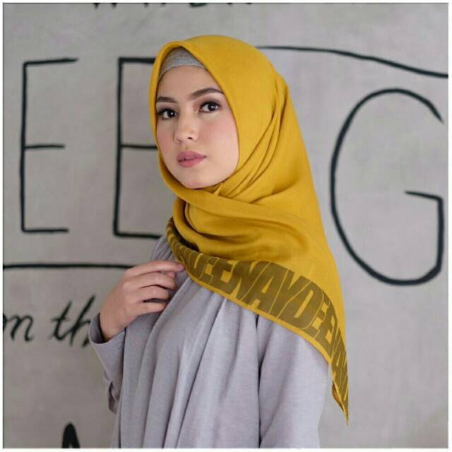 Voal Plain Yellow Border by Deenay Scarf