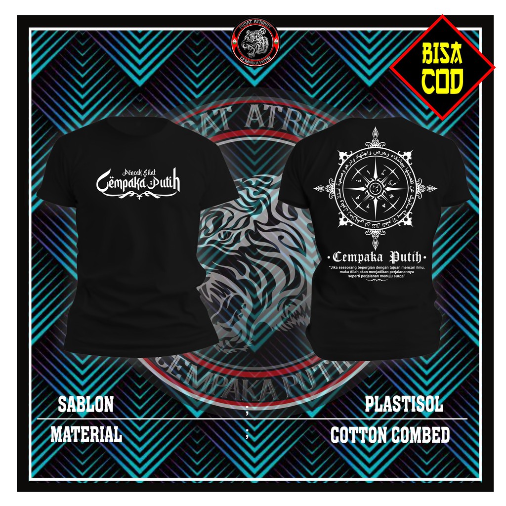 (BISA COD) | KAOS CEMPAKA PUTIH | KAOS PSCP | KAOS PENCAK SILAT | KAOS KEREN