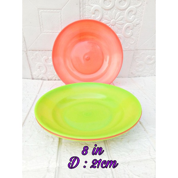 Piring makan plastik kmp dan my plast asli lentur  / piring plastik murah / piring plastik-My plas no8