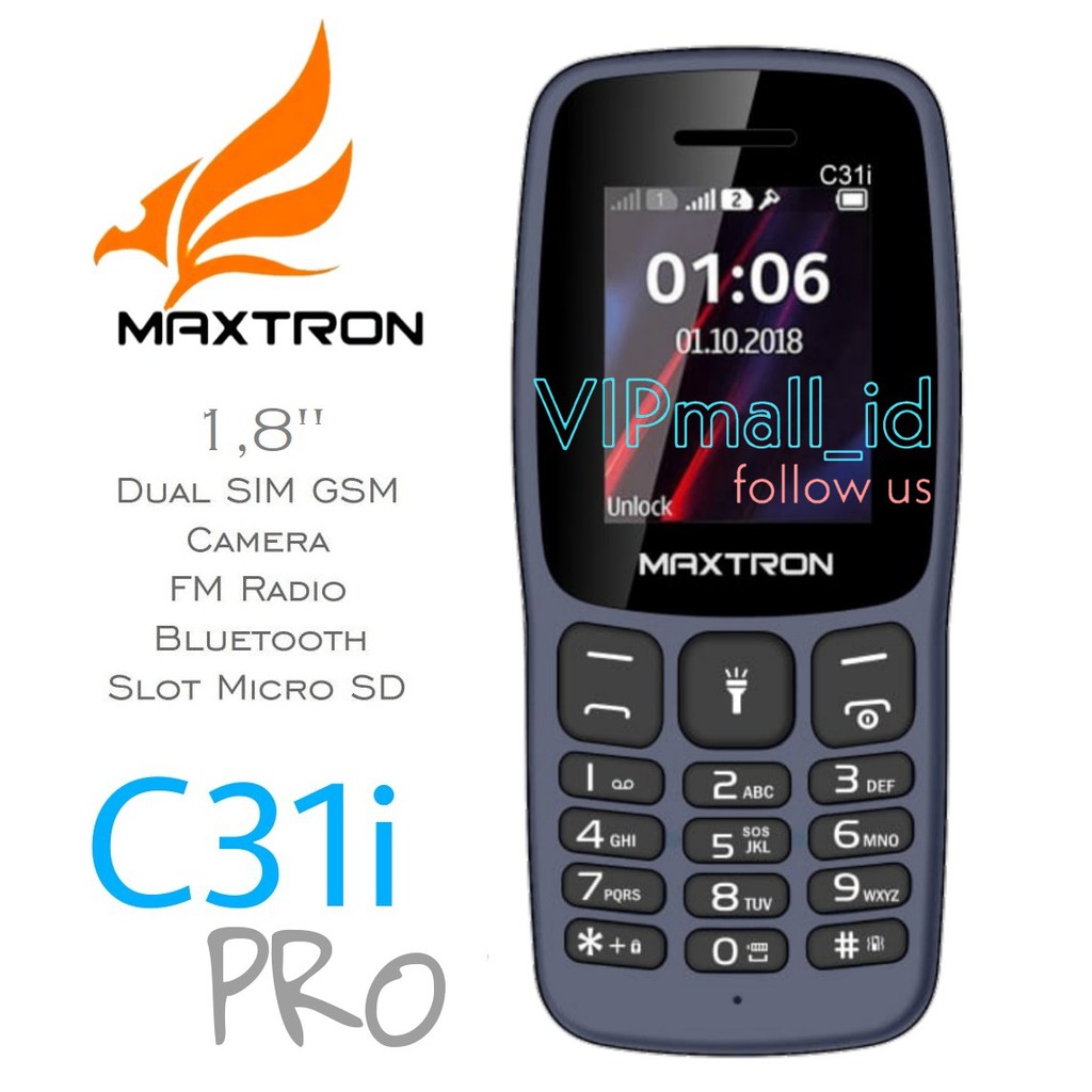 X61_ Maxtron C31I Pro - Hp Candybar 1,8" - Bisa Getar - Dual Sim Gsm - Hp Maxtron - Hp