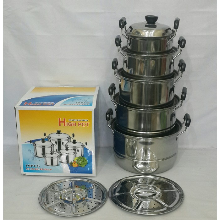 Matsunichi Panci Set High Pot Steamer AH645 isi 5 PANCI POT
