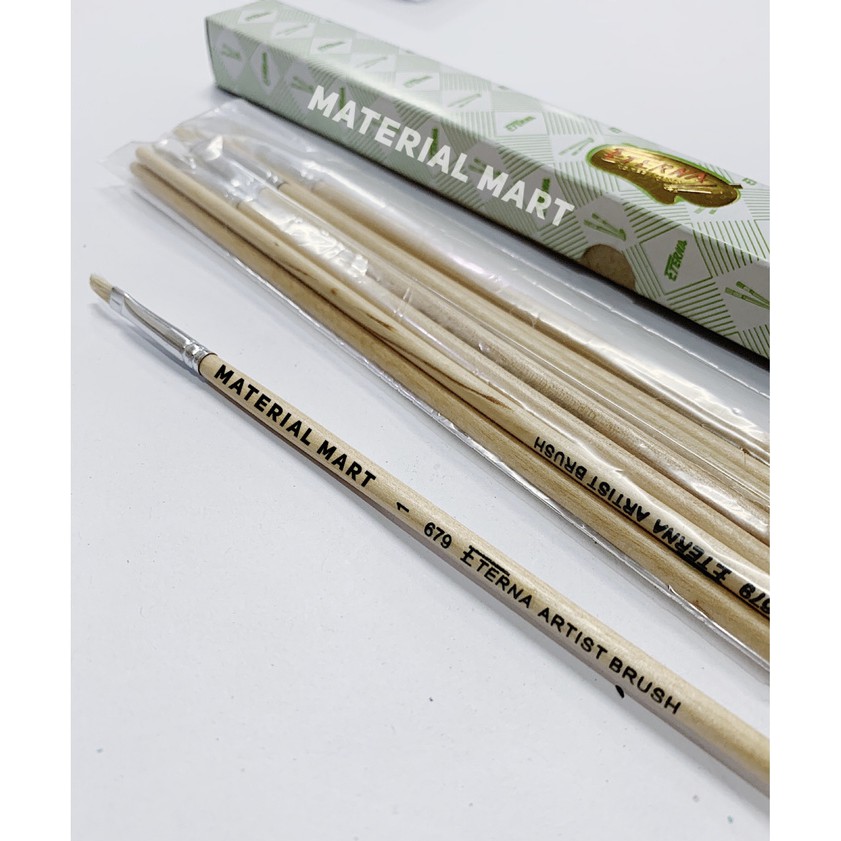 Kuas Lukis Eterna No 1 | Kuas Gambar | Peralatan Melukis | Paint Brush Per [1 pcs] Material Mart