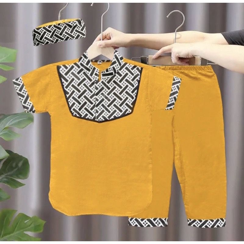 Setelan koko anak baju muslim anak koko batik anak 1-5 Tahun