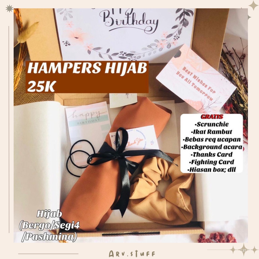 HAMPERS HIJAB JILBAB PASHMINA / Hampers hadiah wisuda kado wedding pernikahan gift box parcel termurah hampers ulang tahun hari kasih sayang romantis valentine day alat sholat hadiah murah viral termurah se shopee