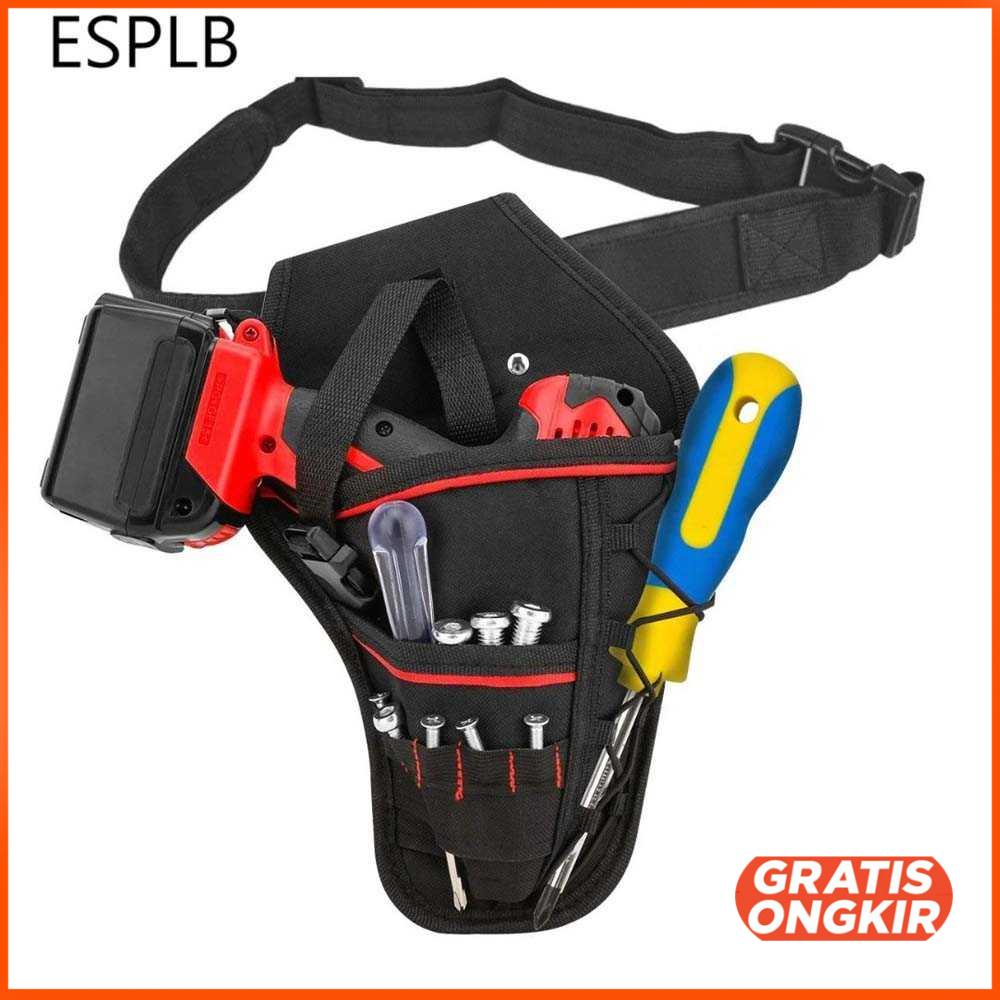 Tas Pinggang Perkakas Drill Holster Waist Tool Bag - GJ0199