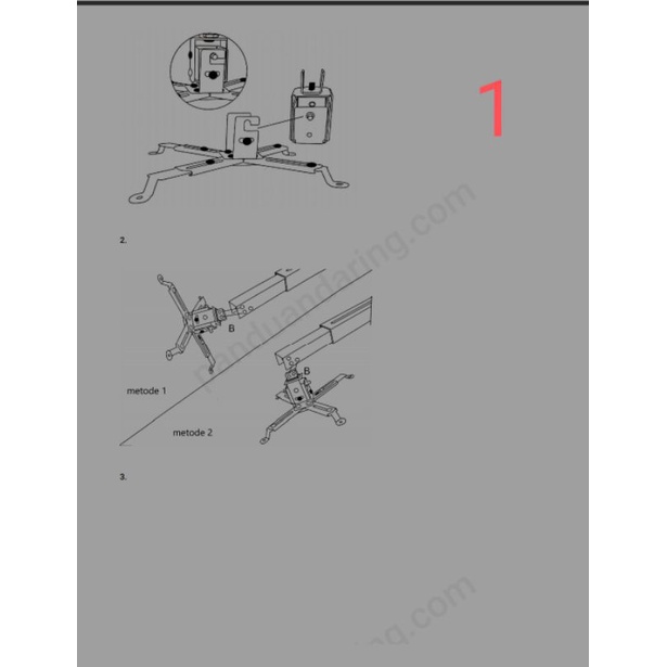 Bracket Proyektor universal - berat ongkir 1kg saja - braket breket gantungan hanger dinding tembok besi kuat projector