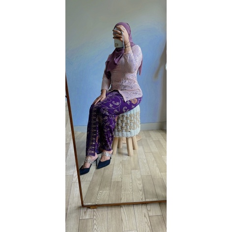 kebaya brokat sofia stretch tangan panjang ukuran M