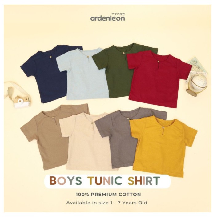 ArdenLeon Boys Tunic Shirt / Arden Leon Baju Koko Tunik Anak / Baju Hari Raya