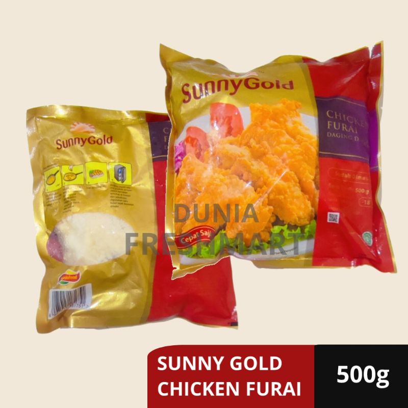 

SUNNY GOLD CHICKEN FURAI 500GRM DADA AYAM FILLET