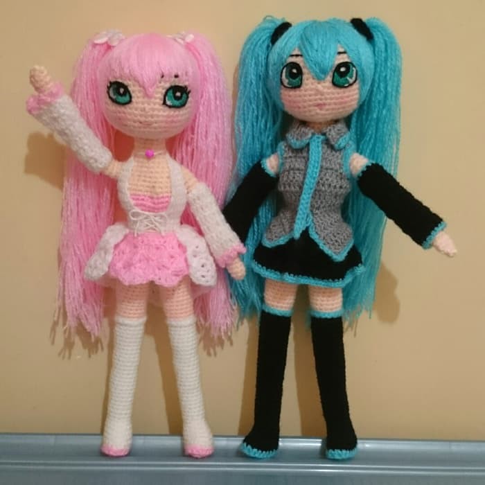 Amigurumi Doll 7 (Hatsune Miku & Sakura Miku) Diskon