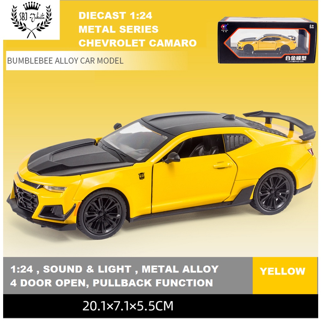 Diecast Chevrolet Camaro Transformer Bumblebee Skala 1:24 Ukuran Besar