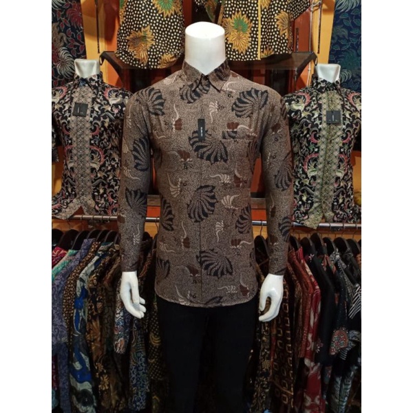 Kemeja Batik Slimfit Pria Lengan Panjang Premium Modern