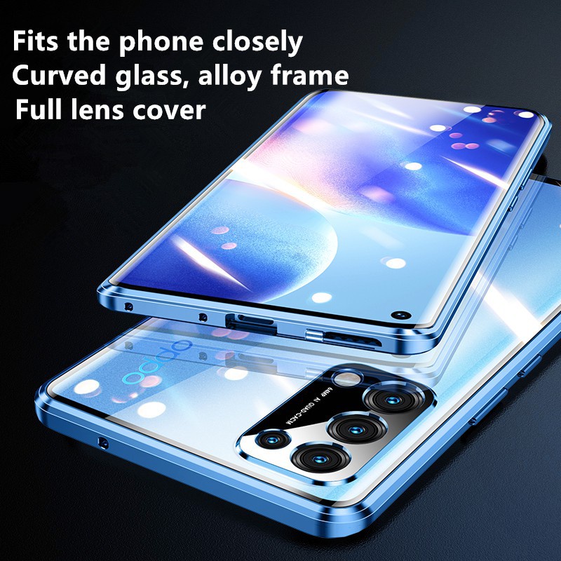 Vivo Y53s 5G Y71t Case Handphone Magnetic Slim Glass Coverage Sultan Case Absorption Slim Case HD Lens Protection Double Glass VVIP Sultan Case 360 Full Coverage Casing Handphone Slim Magnetic Glass