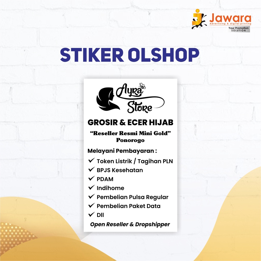 

Stiker Online Shop / Stiker Label PONOROGO,MAGETAN,NGAWI,MADIUN,TULUNGAGUNG,PACITAN, JAWARA PRINT