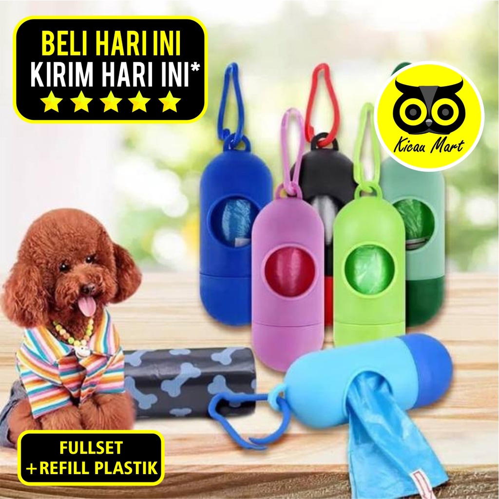 DISPENSER TEMPAT WADAH KANTONG PLASTIK REFILL KRESEK PLASTIK KOTORAN HEWAN DISPENSER POOP BAG WADAH KANTONG PLASTIK PUP KOTORAN KUCING ANJING