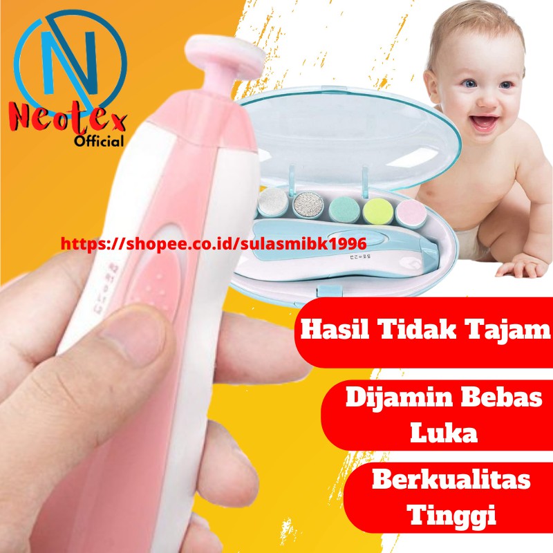 Gunting Kuku Elektrik Alat Potong Kuku Bayi Baby Nail Trimmer Perlengkapan Bayi Perawatan Kuku