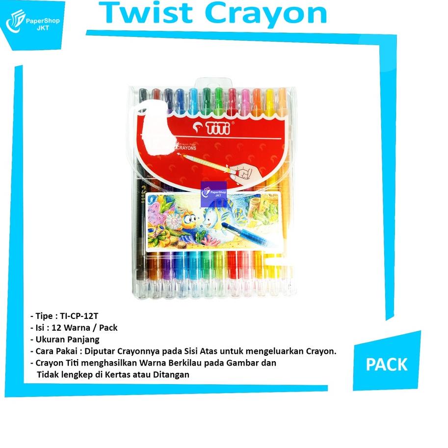 

Flash Sale TITI - Twist Crayon Krayon Putar 12 Warna TI-CP-12T - Pack