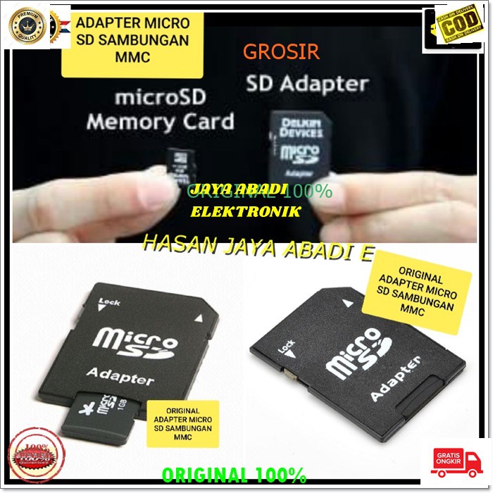 J70 ADAPTER MICRO SD CARD KONEKTOR PENYAMBUNG MMC JEK JACK CONECTOR SAMBUNGAN ADAPTOR MIKRO SD CARD SPLITTER CONVERTER MULTI UNIVERSAL HARGA SATUAN BUAT BIKIN MIKRO SD JADI SD CARD MENGGUNAKAN INI LEBIH MUDAH DAN PRAKTIS HARGA JUGA TERJANGKAU