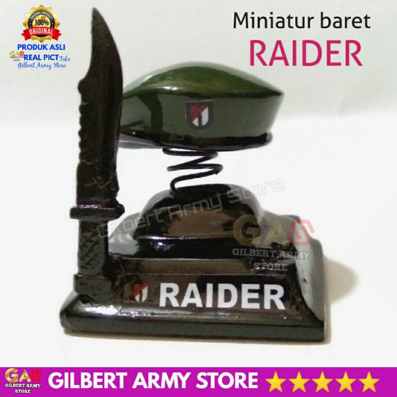 Miniatur Patung Baret Assesories Dashbord Mobil Cendramata Lucu Unik Tni Ad Polisi Militer Gilbert Army Store Kualitas Premium