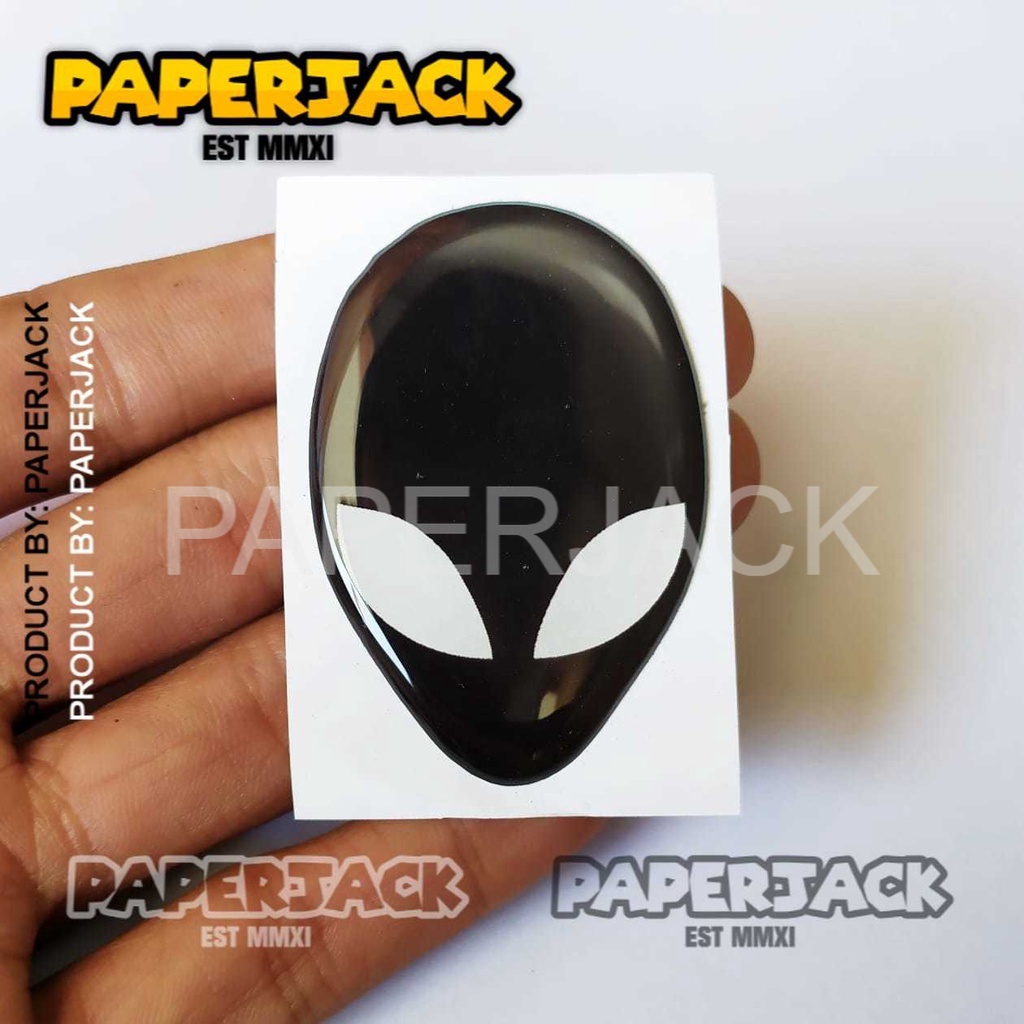 ALIENWARE HEAD STIKER RESIN TIMBUL AKSESORIES PC GAMING STIKER RESIN LENTUR KUALITAS IMPORT