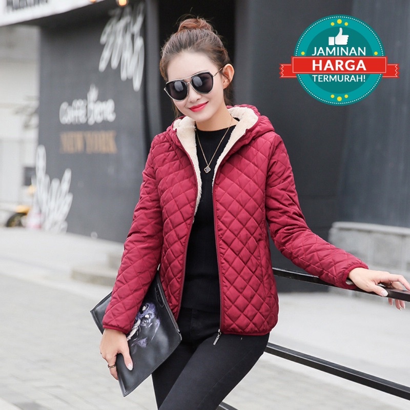 Jaket winter wanita musim dingin jacket hangat nanda import padding padded coat gunung motor murah