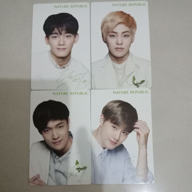 EXO OFFICIAL PC PHOTOCARD NATURE REPUBLIC CHEN DO XIUMIN SUHO LAY