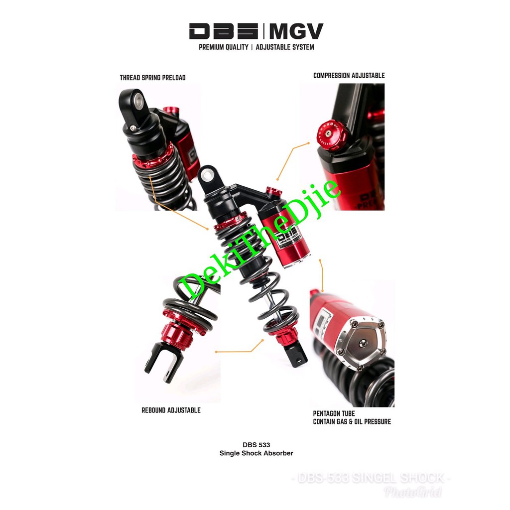 Shock Shockbreaker DBS 533 Adjustable System Vario 125 Va bac 11