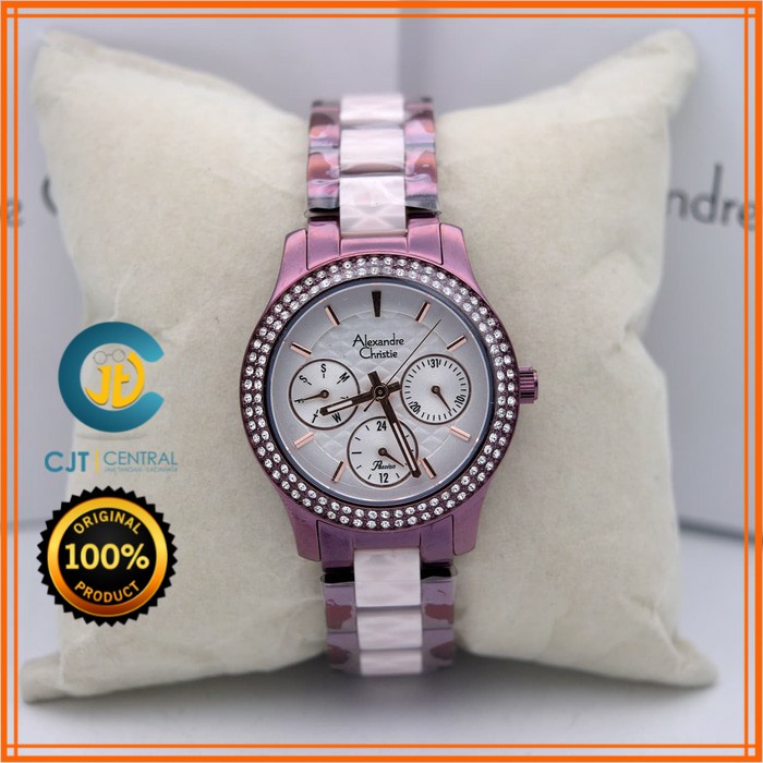 ALEXANDRE CHRISTIE AC 2705 PURPLE WHITE. GARANSI RESMI 1 TAHUN