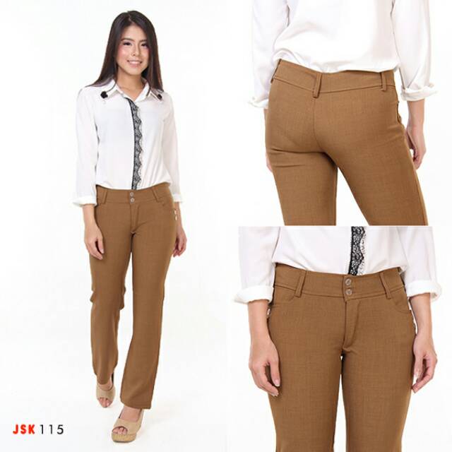 Celana Panjang Kantor Bahan Grasela Import Korea Wanita Modis Trendy Fashionable Original Product