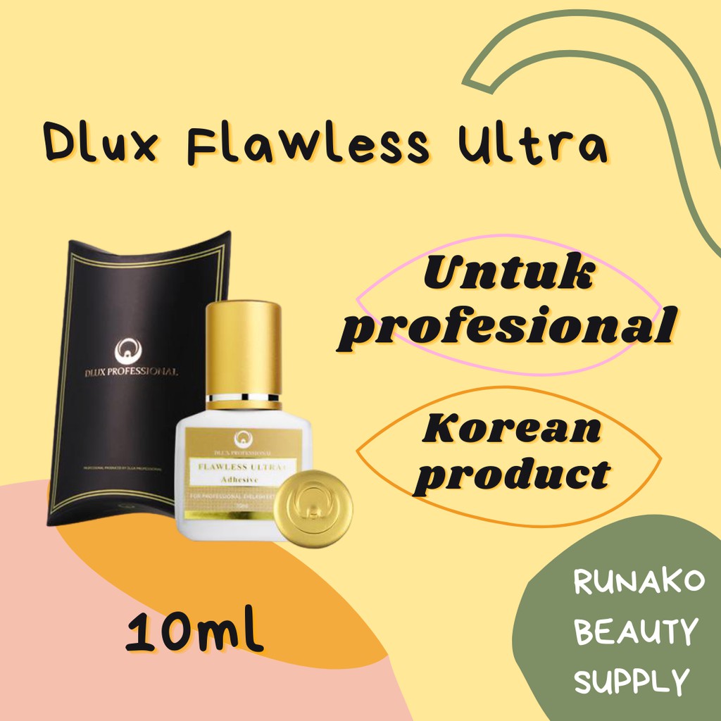 Lem Eyelash Extensions Dlux Flawless Ultra+ Bulu Mata Ori Asli Ukuran 5ml