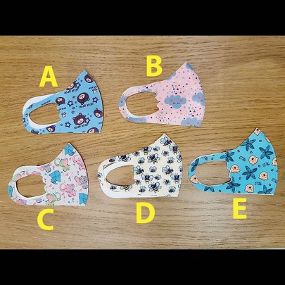 Masker anak motif lucu