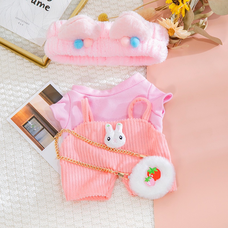 Kostum Boneka Bebek Hiasan Aksesories Lengkap Tas Selempang Dan Bando Aksesoris Baju Anak Kucing Anjing Doll Baby Dress Korea Korean Estetik