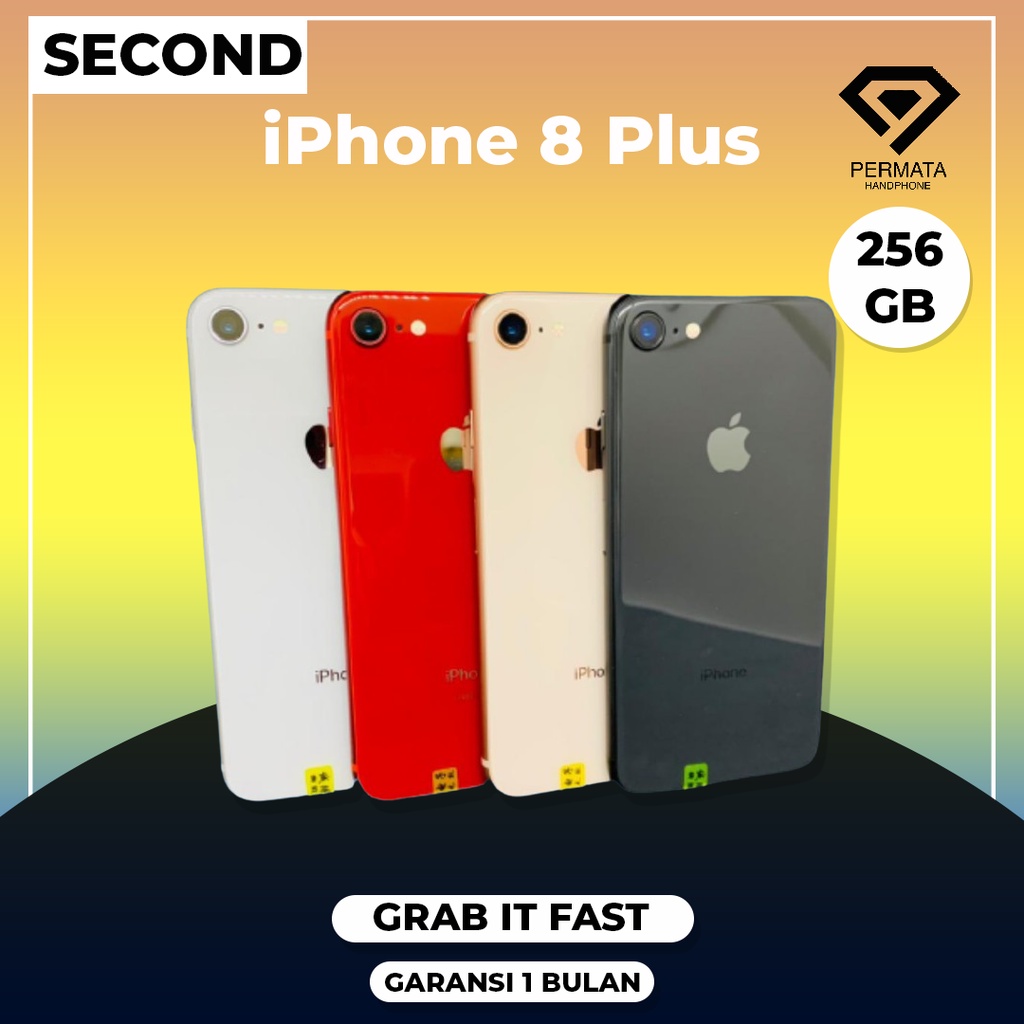 IPHONE 8 256GB SECOND MULUS 100% GARANSI 1 BULAN SIM ALL OPERATOR IMEI AMAN TERMURAH