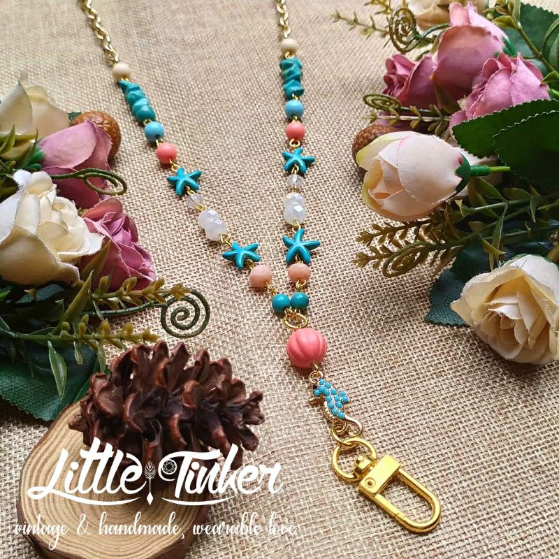 

Lanyard Kalung Name Tag Tali ID Card Turquoise Beach