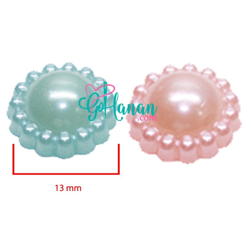 

Mutiara Setengah Matahari 13 mm Isi 36 Pcs