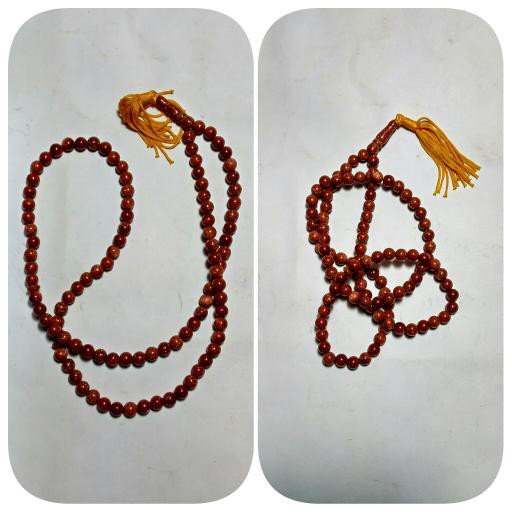 Tasbih batu akik pasir emas